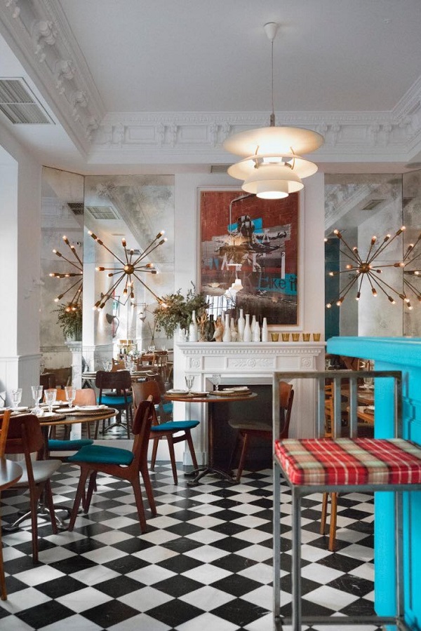 La hermosa decoración del Café Ganz